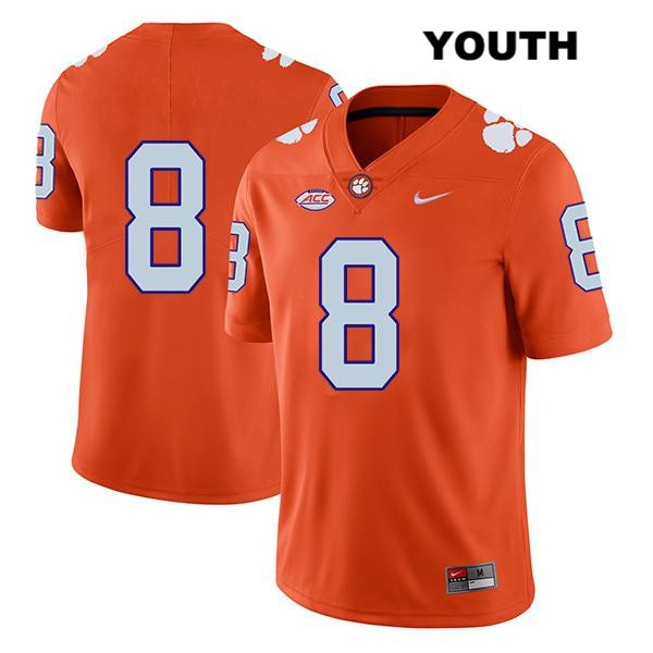 Youth Clemson Tigers #8 A.J. Terrell Stitched Orange Legend Authentic Nike No Name NCAA College Football Jersey SED3846PA